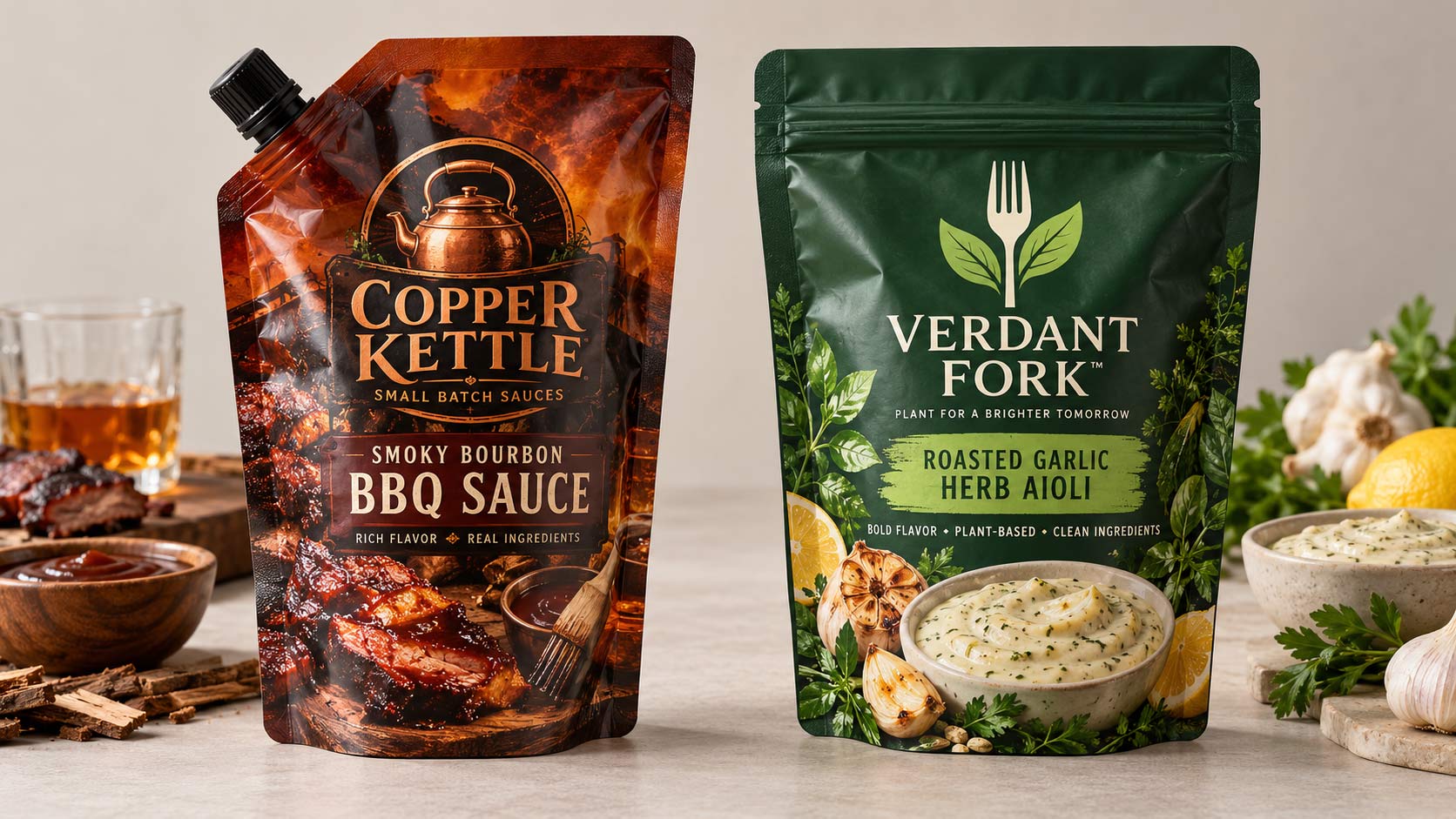 Spouted pouch for sauces and liquids
